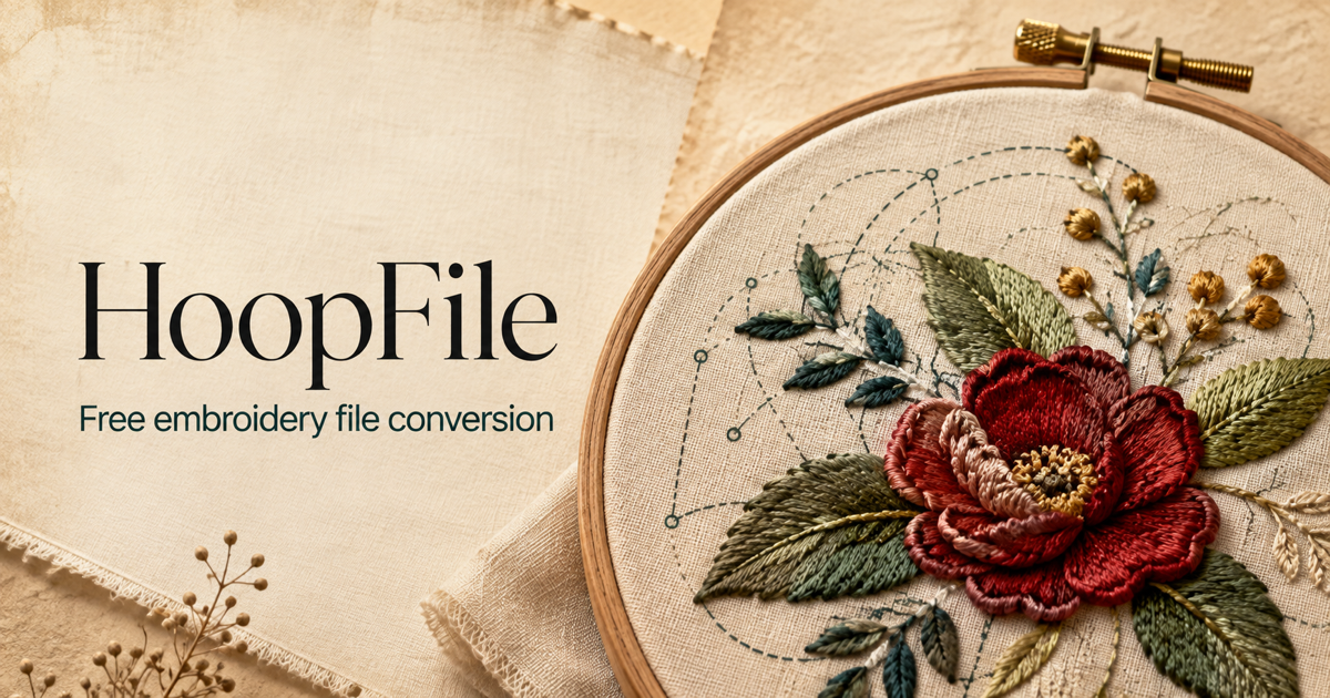 Embroidery File Converter & Viewer — Free Online | HoopFile